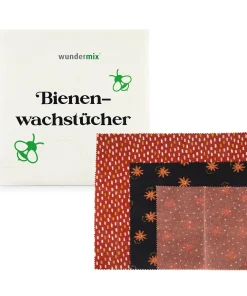 Wundermix Bienenwachstücher 3er-Set | Größe S/M/L «Flower»